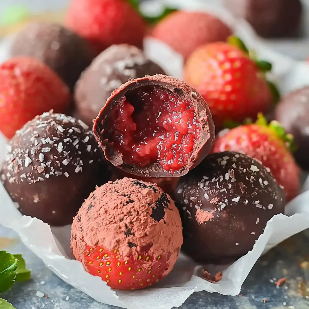 Delicious Strawberry Truffles Recipe with Chocolate and Coconut