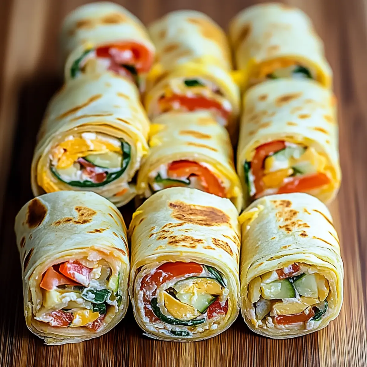Delicious Vegetable Tortilla Roll Ups