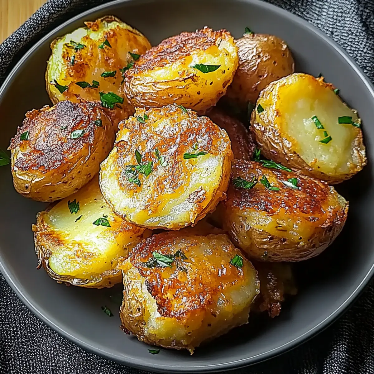 Golden Crispy Smashed Potatoes