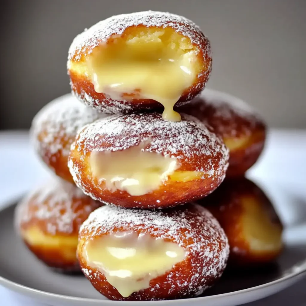 Delicious Bomboloni Doughnuts with Vanilla Custard Recipe