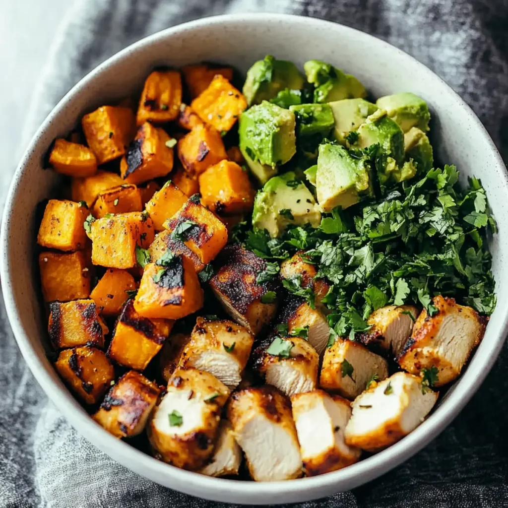 Easy and Healthy Chicken and Sweet Potato Bowls