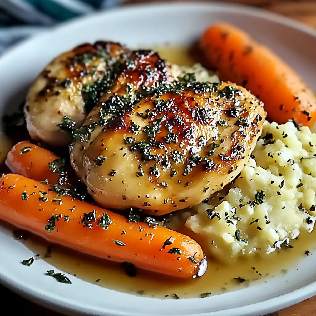 Garlic Herb Chicken & Carrot Plate