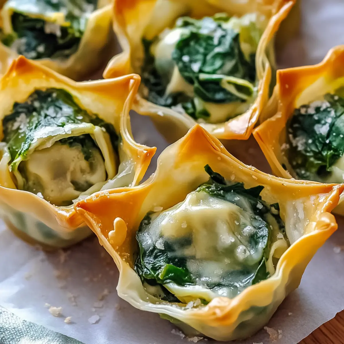 Spinach & Artichoke Holiday Wontons