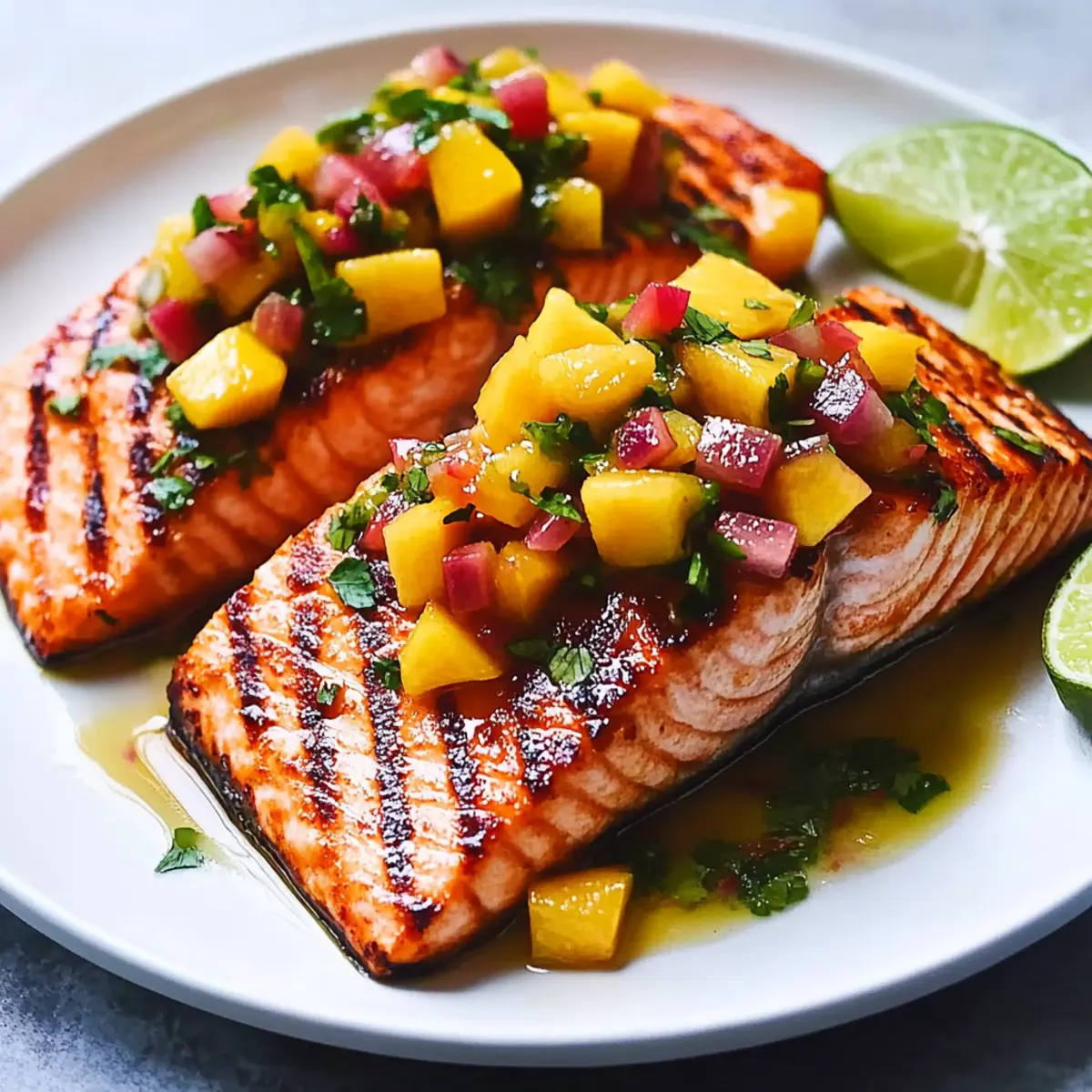 Honey Lime Salmon with Fresh Mango Salsa