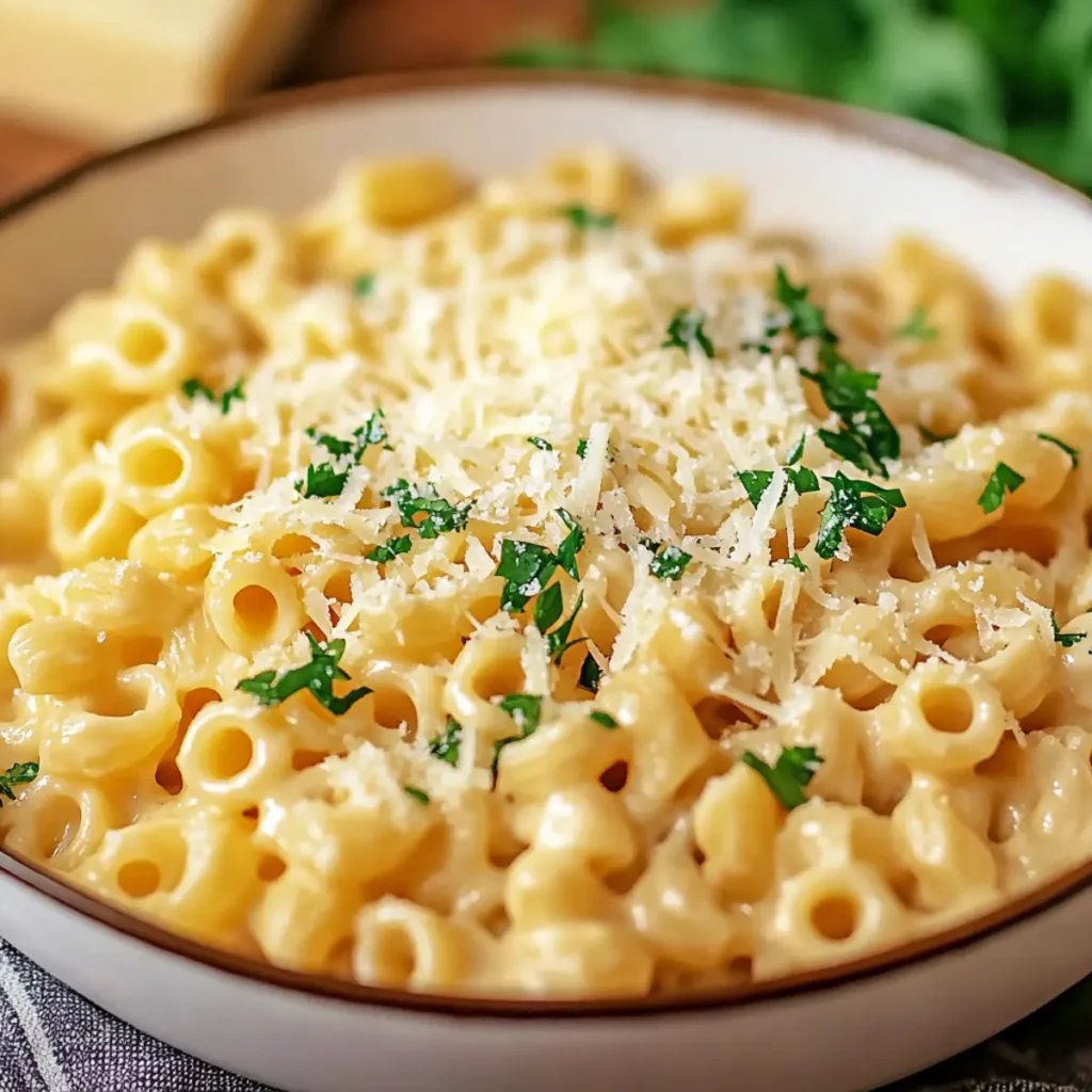 Cozy Creamy Ditalini Pasta Bowl with Garlic Butter and Parmesan
