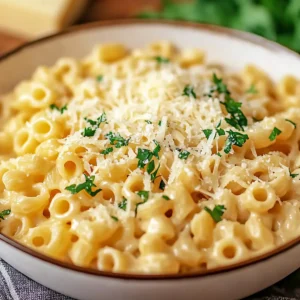Cozy Creamy Ditalini Pasta Bowl with Garlic Butter and Parmesan