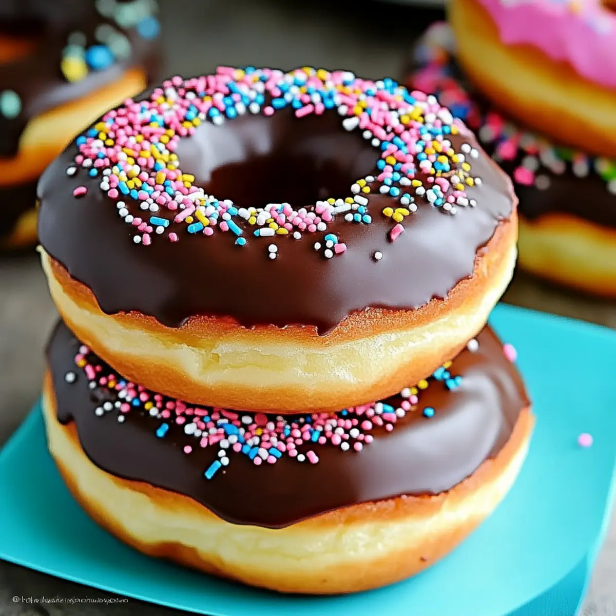 Delicious Baked Cake Donuts Recipe with Chocolate Glaze and Sprinkles
