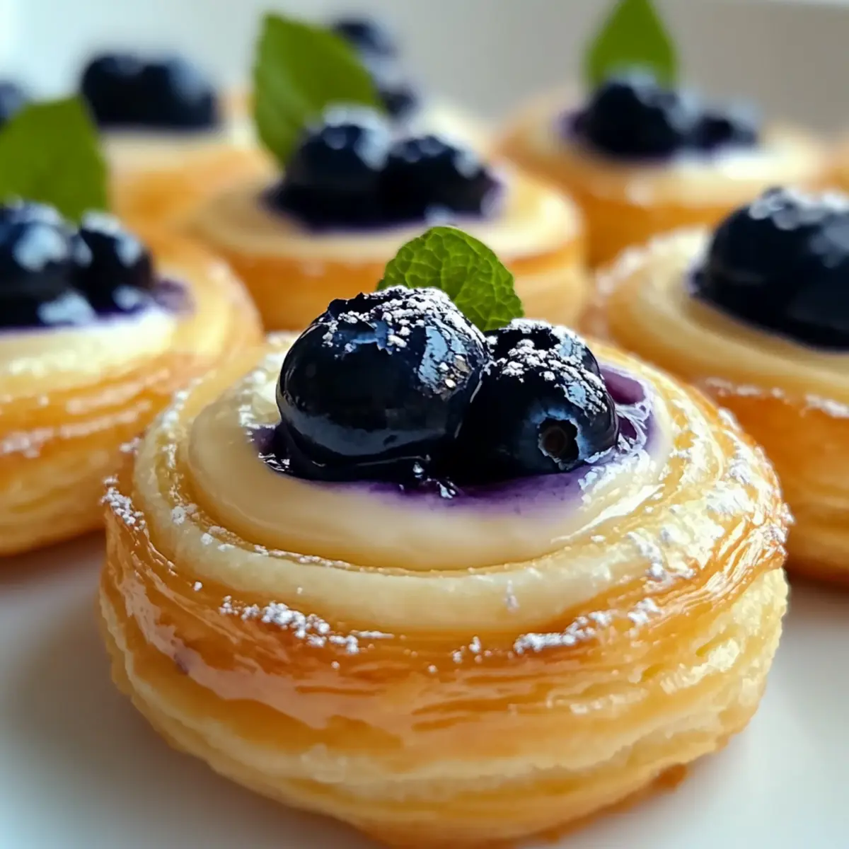 Blueberry Vanilla Cream Pastry Rings