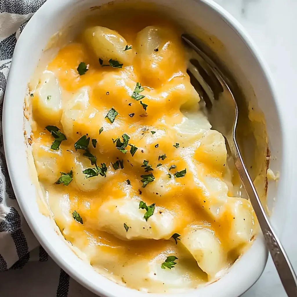 Easy Cheesy Potatoes with Shortcut Cheese Sauce Recipe