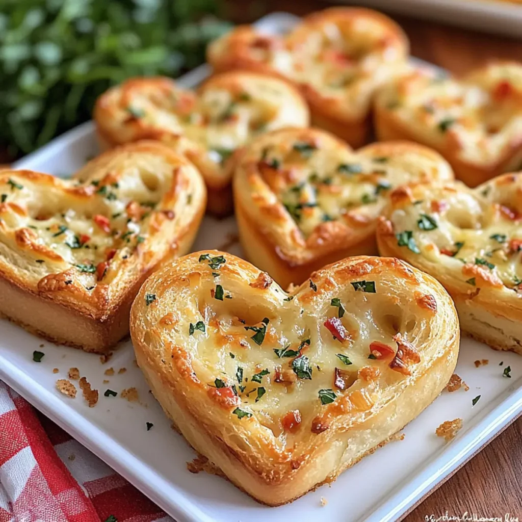 Valentine Garlic Bread Hearts