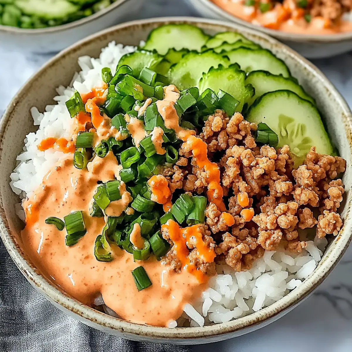 Bang Bang Ground Turkey Rice Bowls