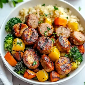 Quick 10-Minute Air Fryer Chicken Sausage & Veggies