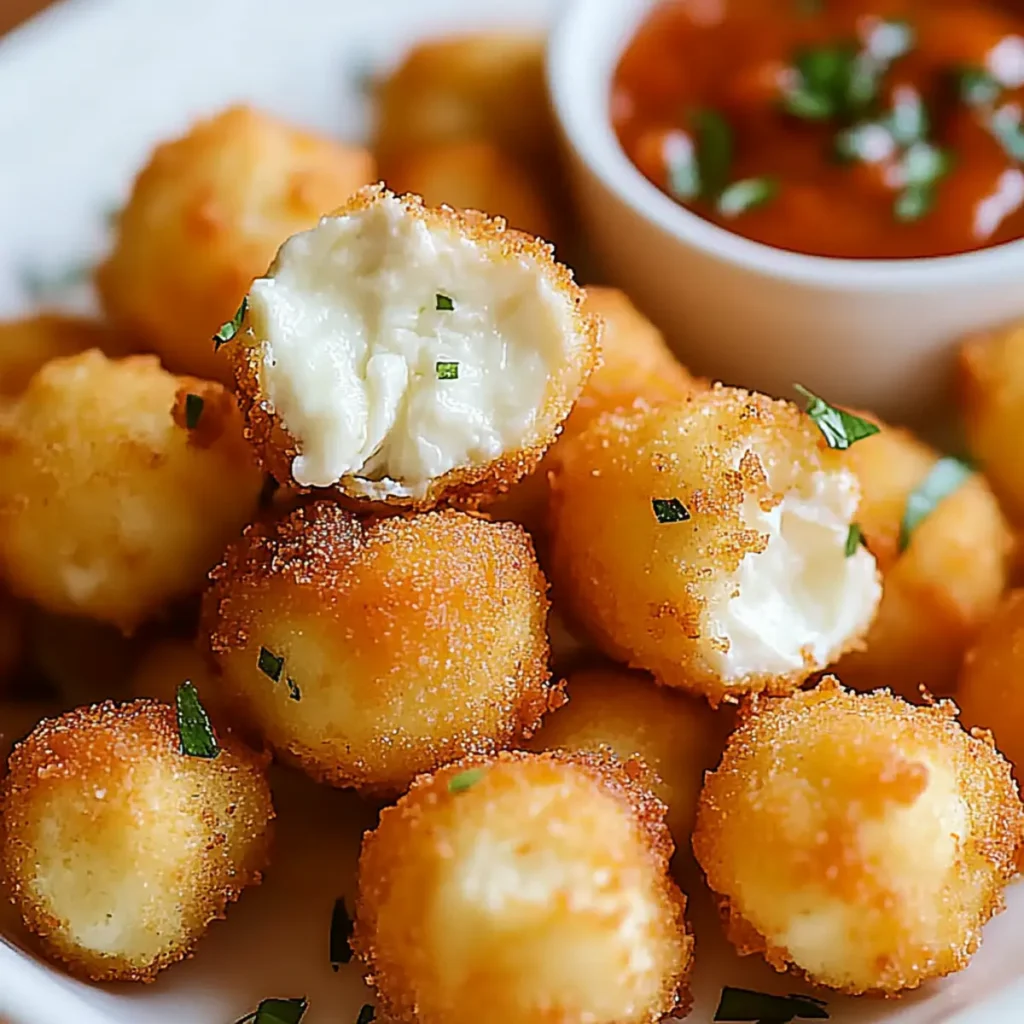 Delicious Mozzarella Poppers Recipe with Homemade Marinara Sauce