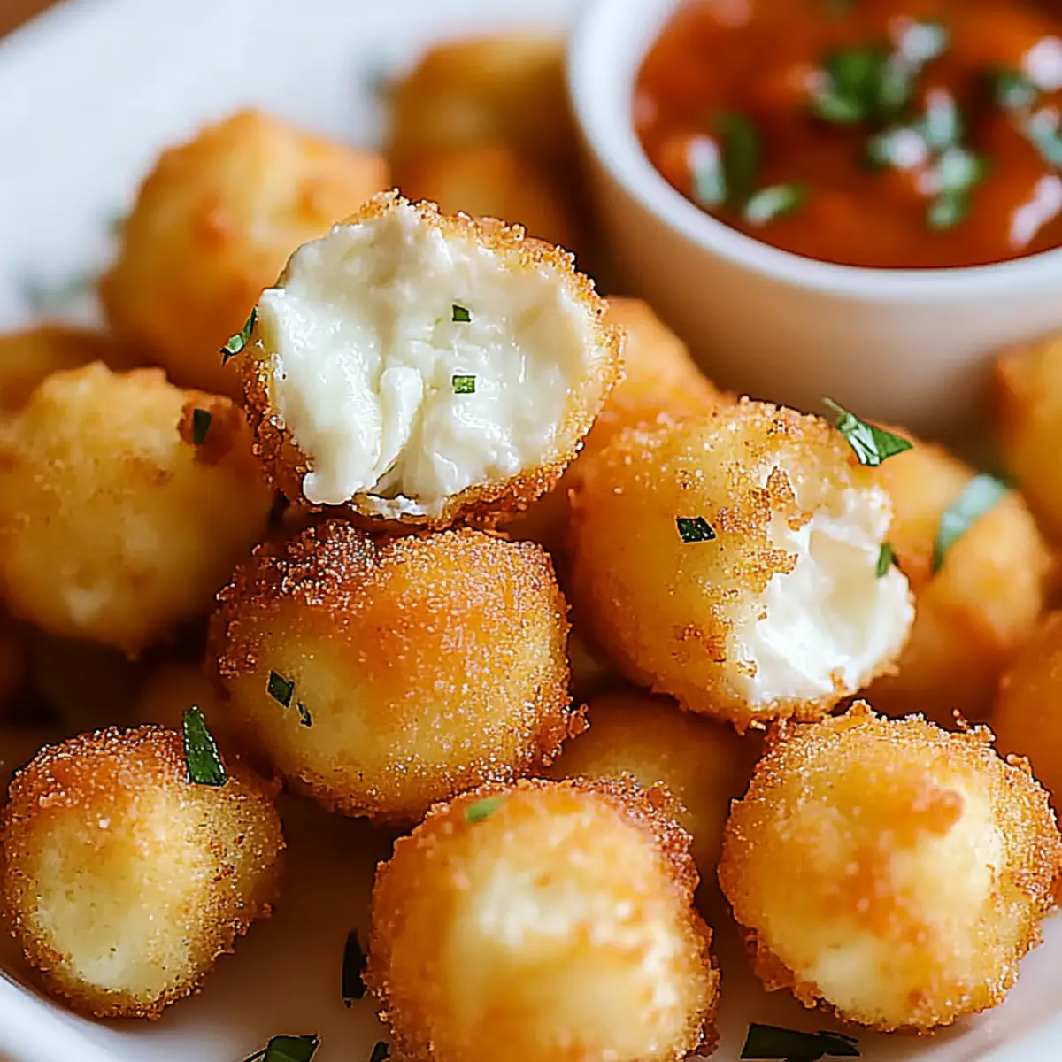 Delicious Mozzarella Poppers Recipe with Homemade Marinara Sauce