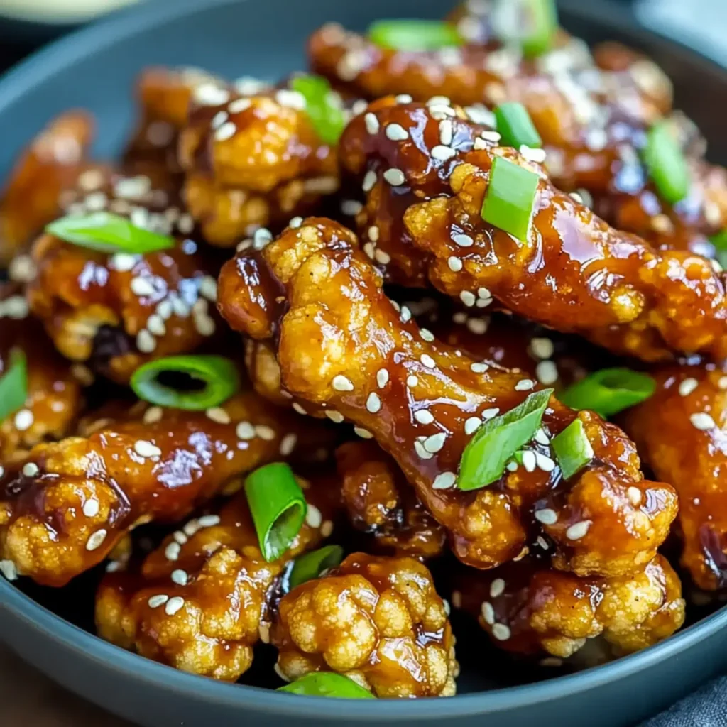 Sticky Sesame Cauliflower Wings