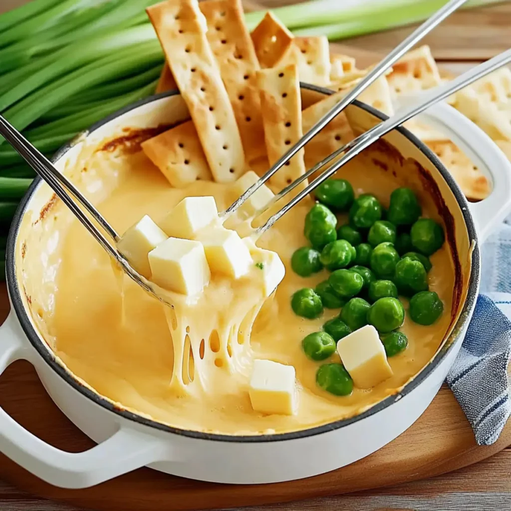Delicious Wisconsin Cheddar Cheese Fondue with a Trio of Cheeses