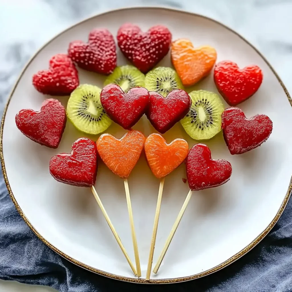 Delightful Valentine’s Day Fruit Kebabs with Heart-Shaped Skewers