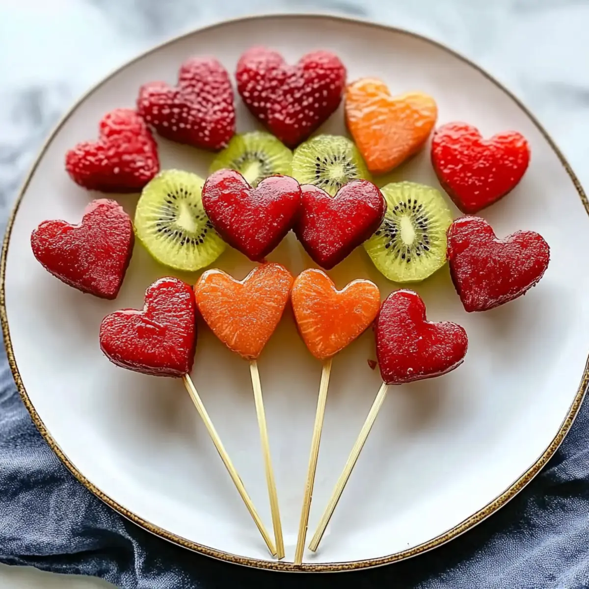 Delightful Valentine’s Day Fruit Kebabs with Heart-Shaped Skewers