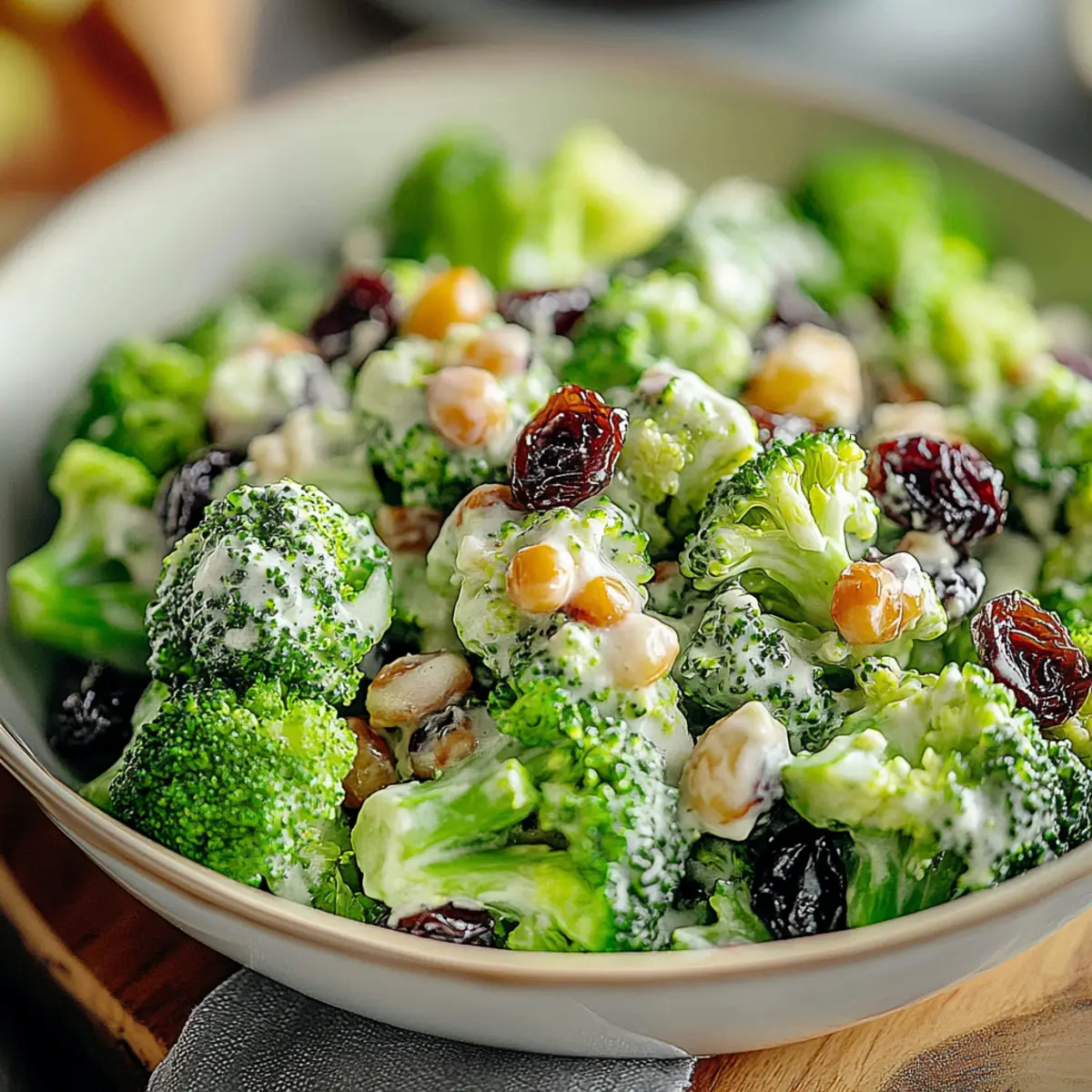 Classic Broccoli Salad with Raisins